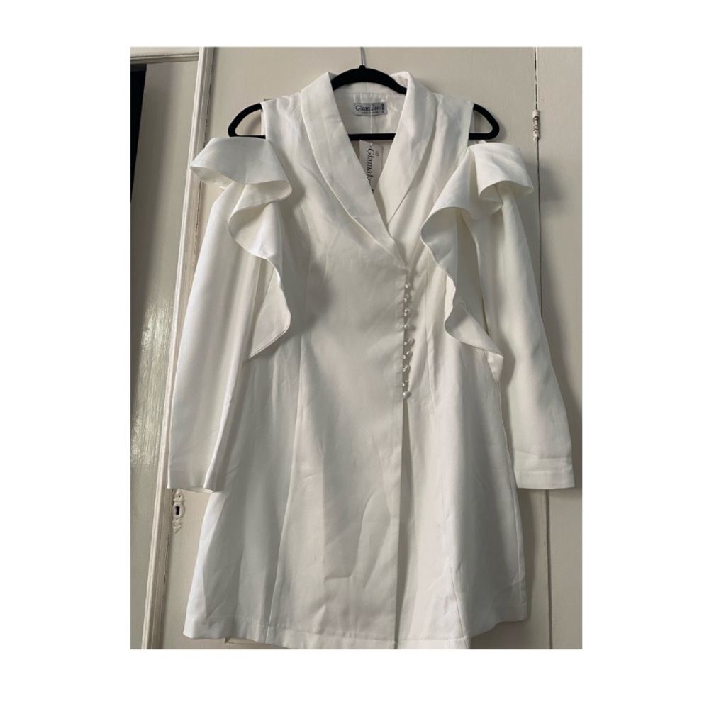 🛍 White dress blazer glamaker size:S 🌟new⭐️